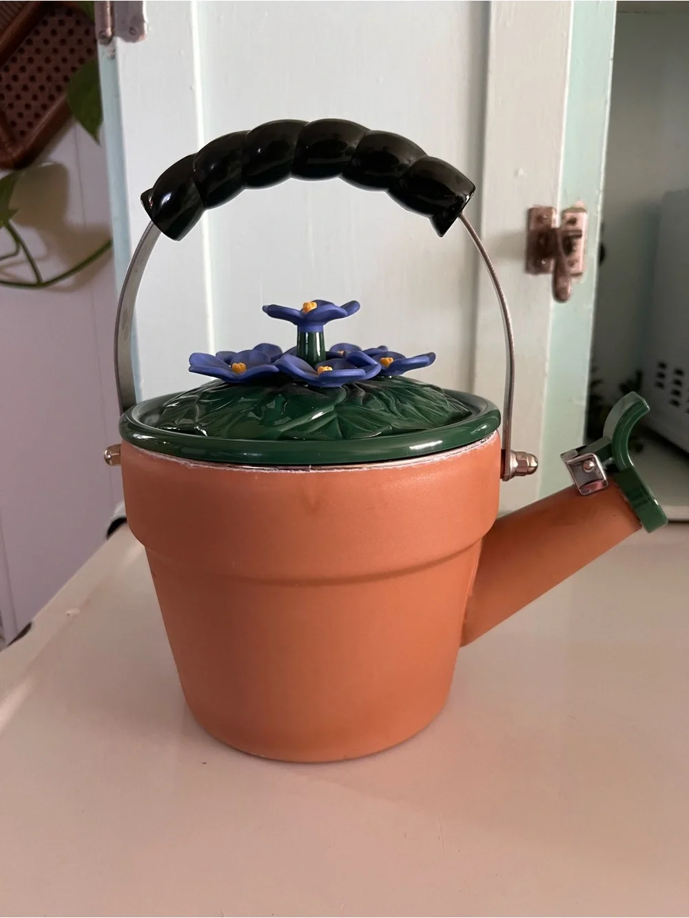 Rare 1990’s Vintage Whistling Ancona Flowerpot Teapot